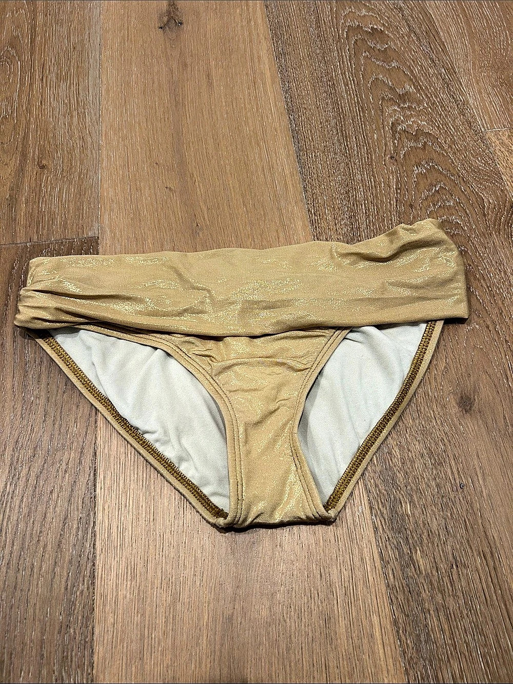 La Blanca Gold Bikini Bottom Size 4